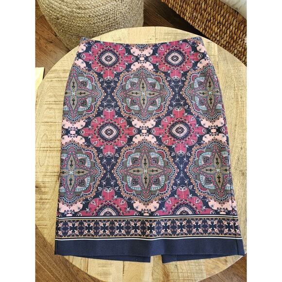 Talbots Dresses & Skirts - Talbots Kaleidoscope Length Pencil Skirt Women's Size 4 Heritage Career Preppy